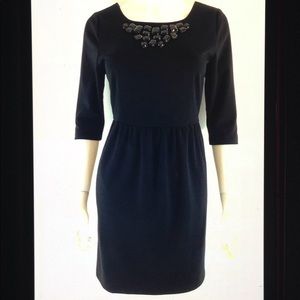 💋Sweet Rain Jeweled Neck 3/4 Sleeve Career Dress